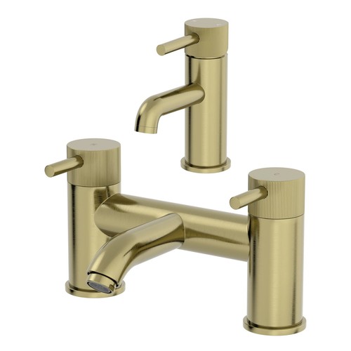Fluted bathroom bath filler - fluted,
