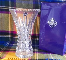 Elegant Edinburgh Crystal flower vase with box