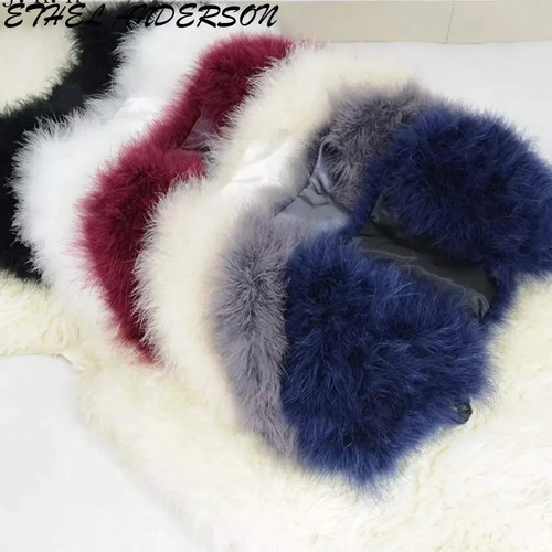 Womens ostrich feather shawl - feather,