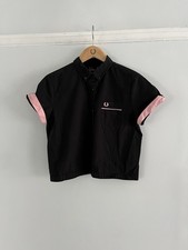Fred Perry x Amy Winehouse Black And Pink Bowling Shirt UK 12