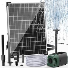 Biling Solar Pond Fountain 20W 875L/H Solar Powered Water Fountain with 6.5ft Pi