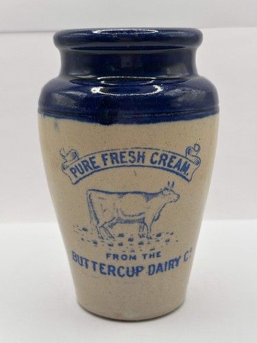 Old blue top advertising - , cream