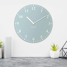 Duck Egg Blue MDF Wall Clock