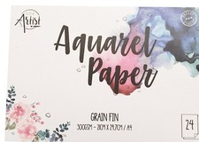 Aquarel Artists Watercolour Paper A4 24 Sheets 300gsm