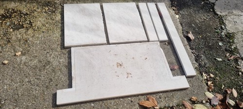 Limestone fireplace hearth - limestone,