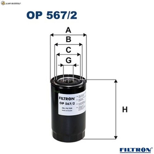 Oil filter 567 for nissan - oil,