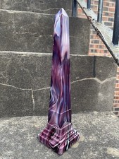 Victorian Purple Slag Glass Purple Obelisk Tyneside Edward Moore? 1880