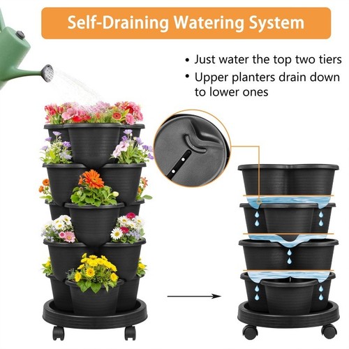 Tiers stackable garden - 5,