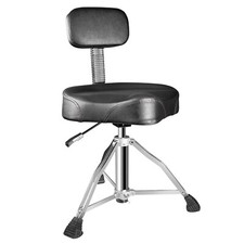 SONICAKE Drum Throne Widen w/Backrest Stool Adjustable Motorcycle-Style Seat UK