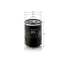 MANN Oil Filter 90mm Height