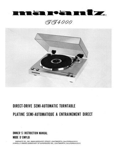 Marantz tt4000 turntable - marantz,