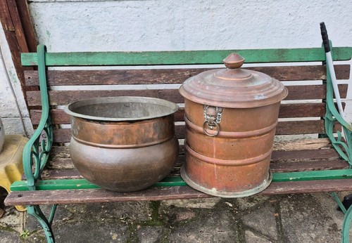 Two vintage large - large, copper