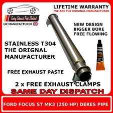 Ford Focus Larger Bore ST 250 Mk3 Front silencer pipe