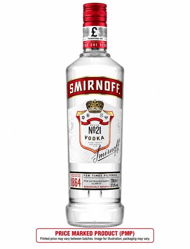 Smirnoff vodka 70cl - 21,