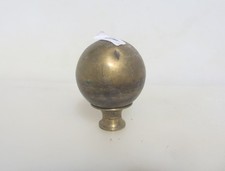 Victorian Brass Curtain Pole Rail End Antique Finial Old Vintage Bed Knob