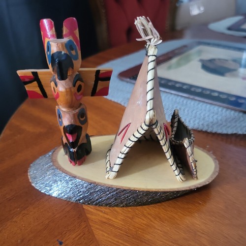 Vintage wooden canoe teepee - vintage,