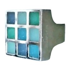 Swatch Bijoux Prismatic Stainless steel Ring blue and green size 8 new in box 