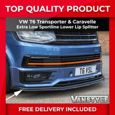 FITS VW T6 TRANSPORTER 2015-19 EXTRA LOW LOWER SPORTLINE FRONT SPLITTER BUMPER