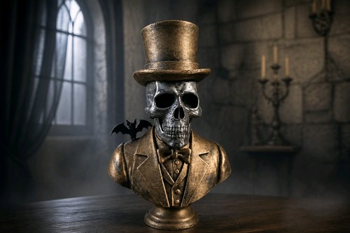 Skull gentleman bust - , with