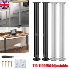 2/4x Adjustable Kitchen Worktop Desk Breakfast Bar Table Leg Support 710-1100MM