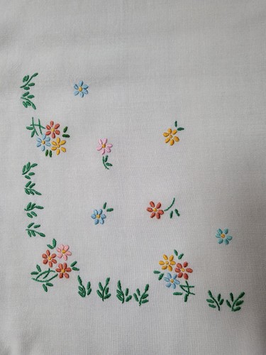 Vintage embroidered tablecloth - vintage,