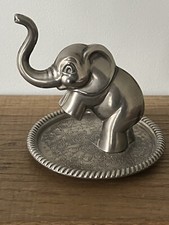 Vintage Seba Silver Plated Elephant Ring Holder 3” High