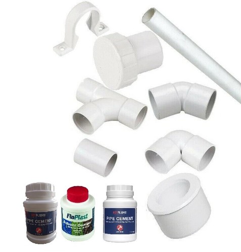 White solvent weld waste - white, pipe