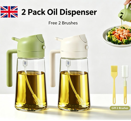 Glass oil sprayer - 2-in-1,