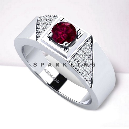 Garnet round cut - garnet, with