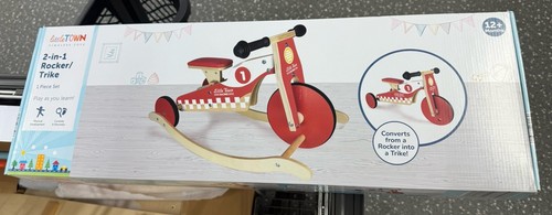New aldi wooden red racer - new,