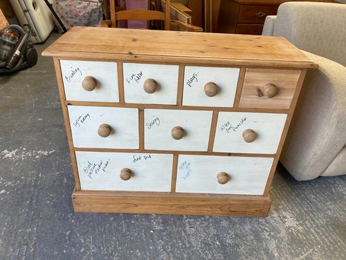 Pine chest drawers narrow - pine, 9