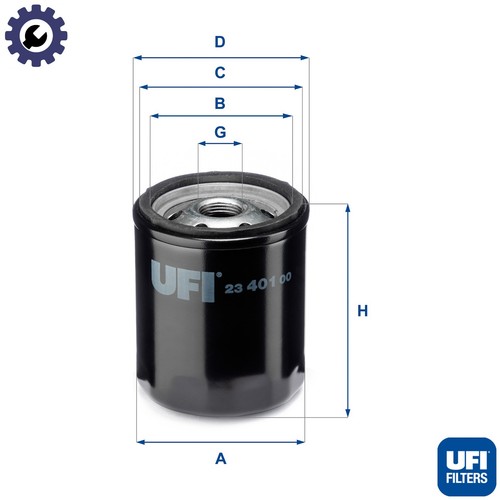 Oil filter 401 for - oil, 23.401.00