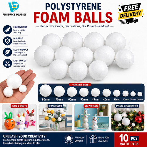 10pcs solid polystyrene balls - 10pcs,