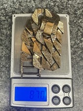 9ct Gold Heavy Weight Bracelet Chaps 87 Grams