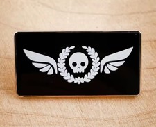 Skull Wreath Tattoo Biker Metal Pin Badge