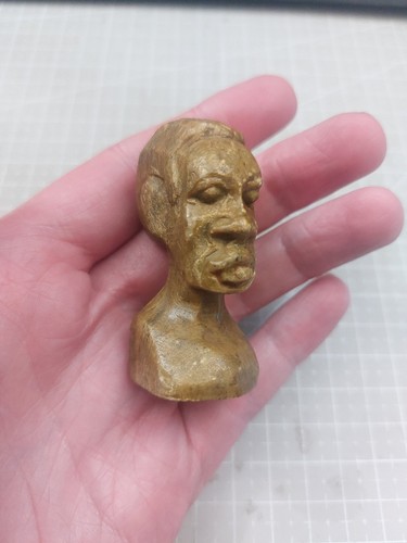 Vintage soapstone african - soapstone, head