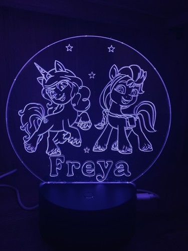 Ponies themed led night light - themed,