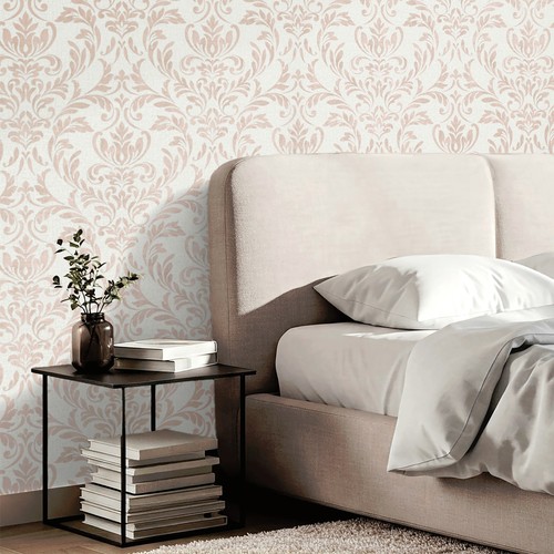 Azara damask rose - rose, metallic