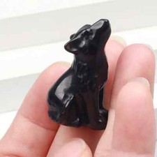 Hand Carved Crystal Wolf Dog Figurine – Natural Stones