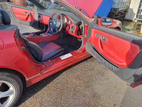 Mercedes slk r170 black red - mercedes,