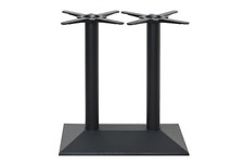 twin pedestal black cast iron