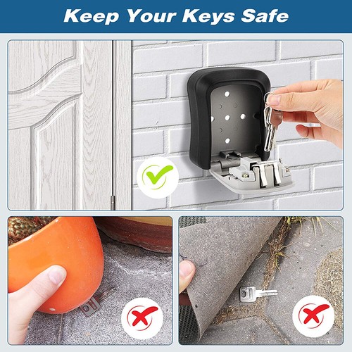Compact plastic key lock box - key, 4