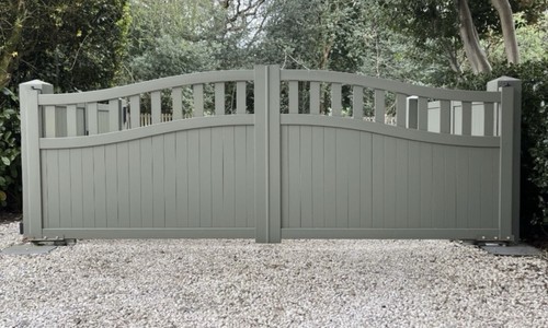 Aluminium driveway gates curve - driveway,