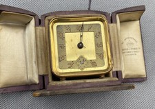 Antique Brevete Travel Clock In Mappin Webb Case Incomplete Spares Repair