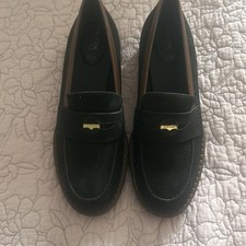 Geox Respira D Adrya women’s UK 4 37 Black Brown Leather Platform Shoes Loafers 