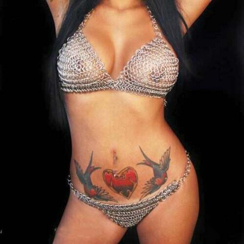 Aluminum chainmail bikini - chainmail,