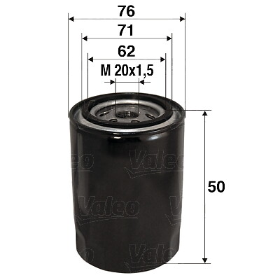 Valeo 586001 oil filter for - oil,