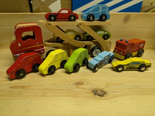 Wooden car transporter 10 - car, +