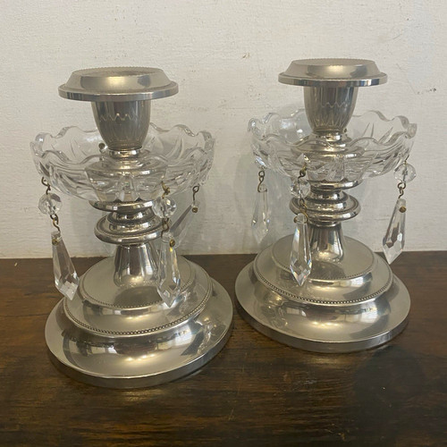 Pair vintage polished white - vintage,