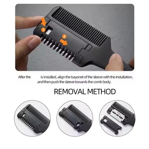 Hair cutting comb razor - cutting, comb,
